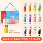 Pintura de Dedo Mideer – Set de 12 Colores Lavables