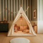 Carpa Beige con Osos – Su Refugio de Juego y Aventuras