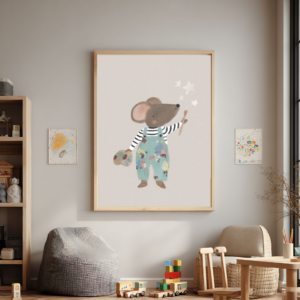 Cuadro Ratón Pintor – Creatividad sin Límites