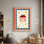 Cuadro Casita Nocturna – Dulzura Bajo las Estrellas